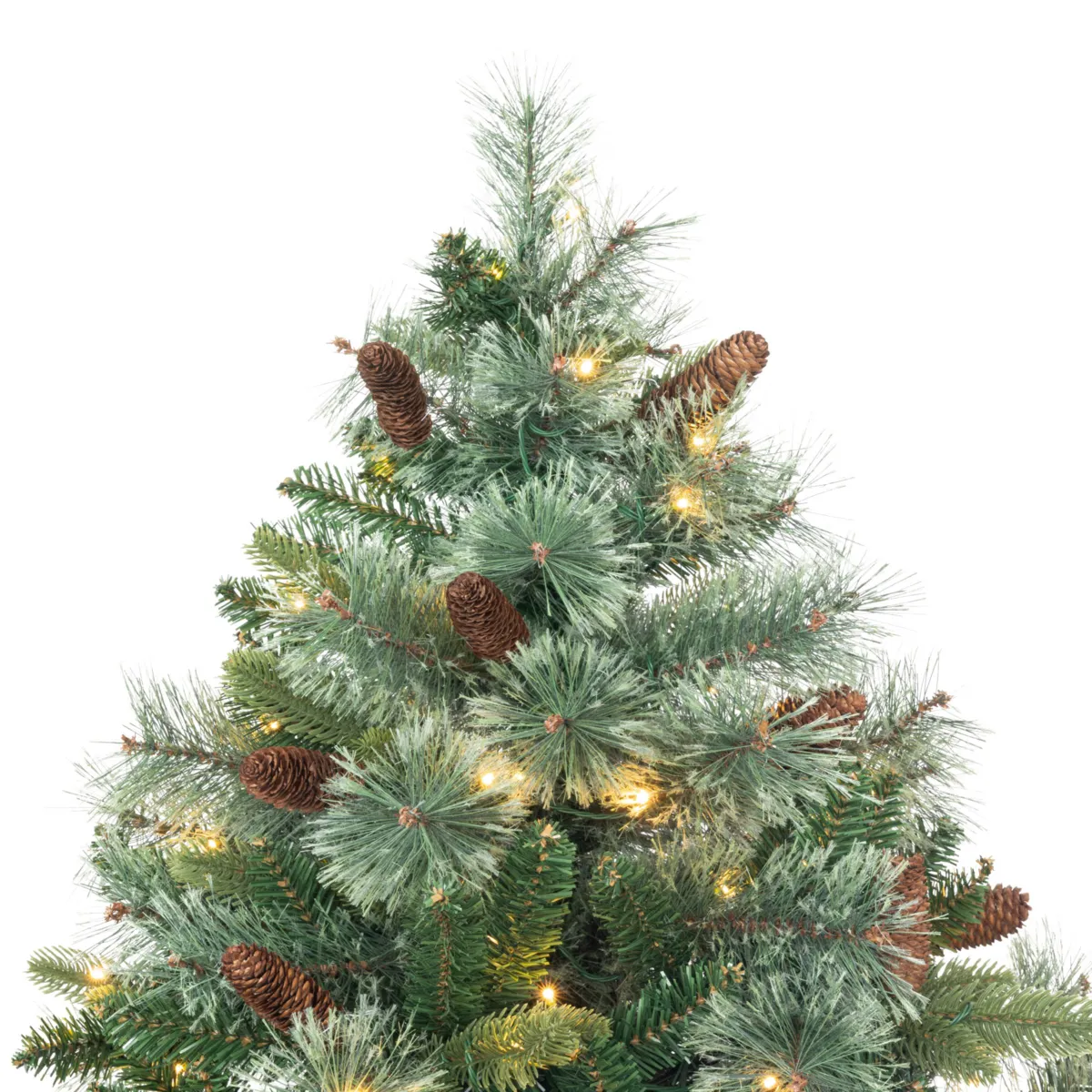 Künstlicher beleuchteter Weihnachtsbaum H180 cm Washington Luxe Tannengrün