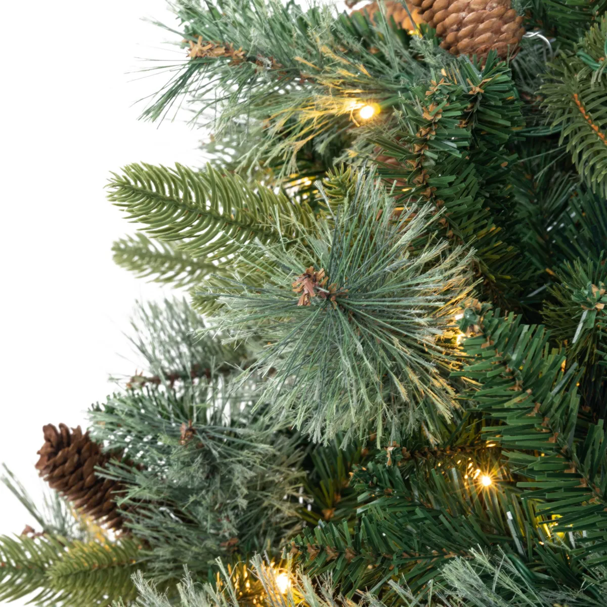 Künstlicher beleuchteter Weihnachtsbaum H180 cm Washington Luxe Tannengrün