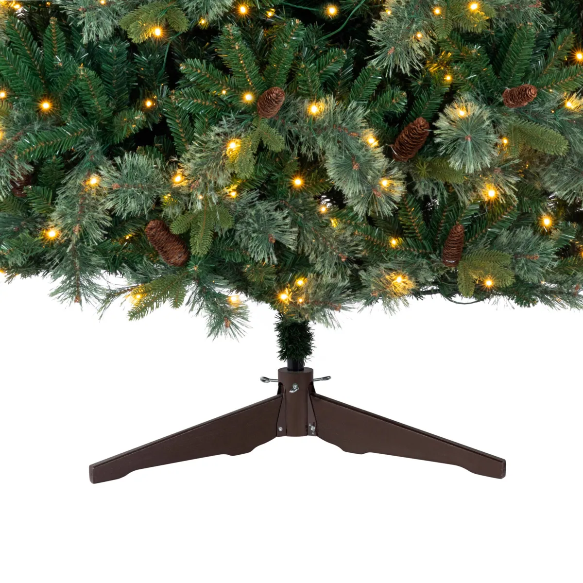 Künstlicher beleuchteter Weihnachtsbaum H180 cm Washington Luxe Tannengrün