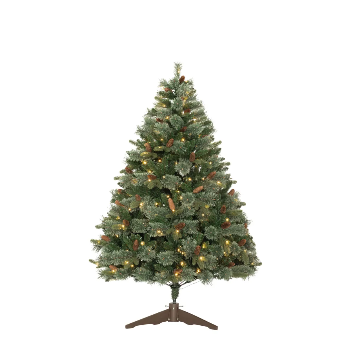 Künstlicher beleuchteter Weihnachtsbaum H180 cm Washington Luxe Tannengrün