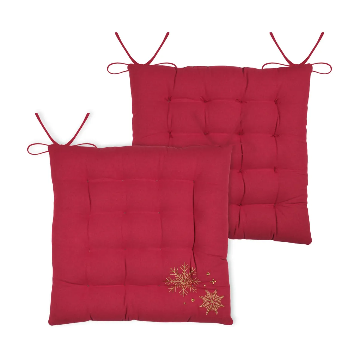 Cuscino per sedia in cotone (38 x 38 cm) Clark Rosso