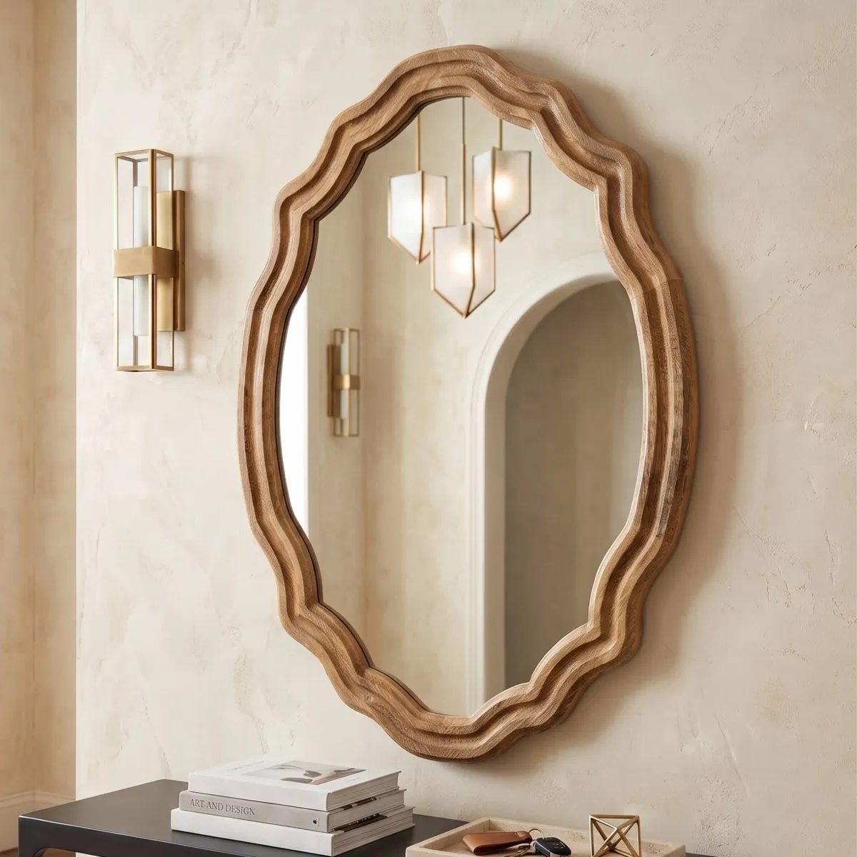 Specchio da parete in legno (61x86 cm) Epure Marrone
