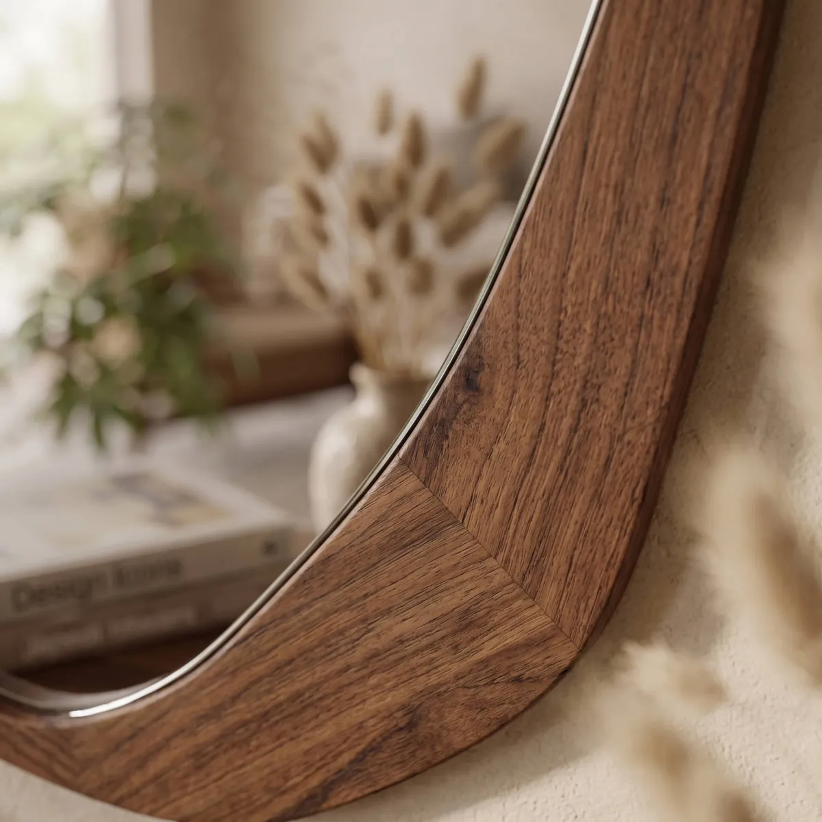 Specchio da parete in legno (60 cm) Lumya Naturale