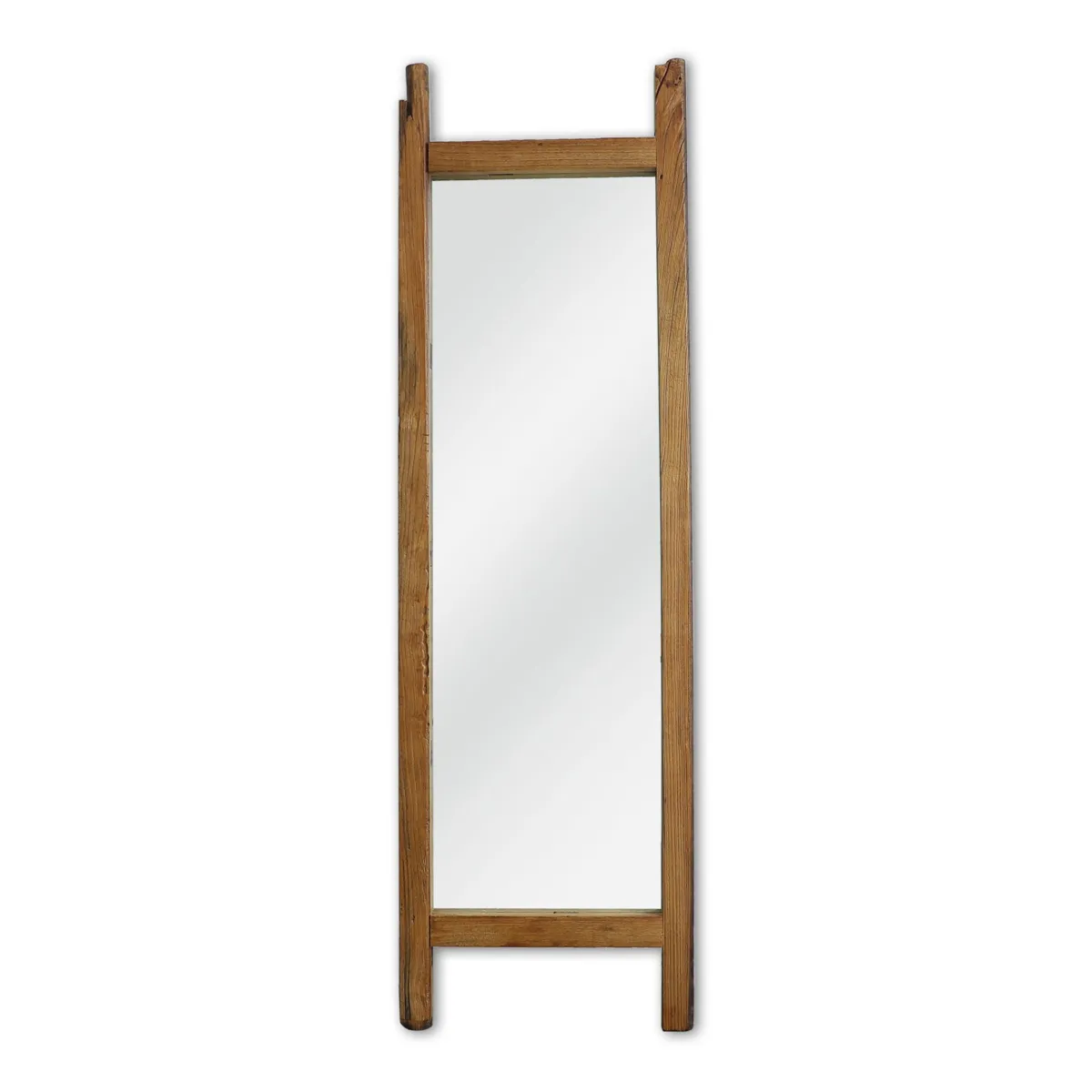 Specchio da parete rettangolare in legno riciclato (52 x 174 cm) Okra Naturale