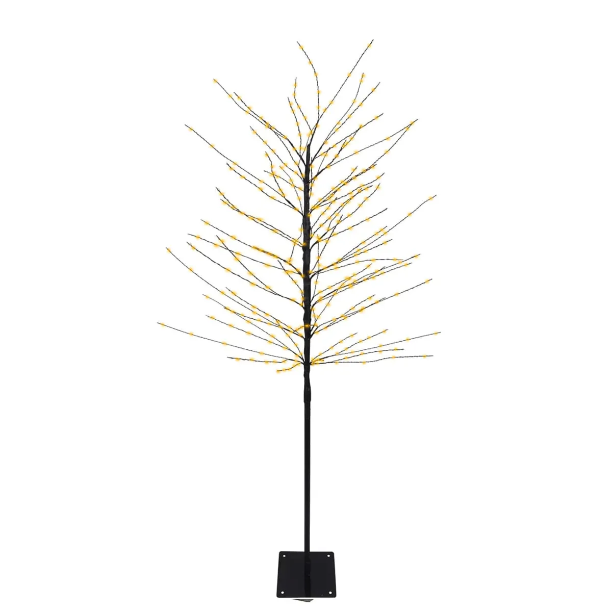 Albero luminoso 360 LED (H180 cm) Cedro Nero e bianco caldo
