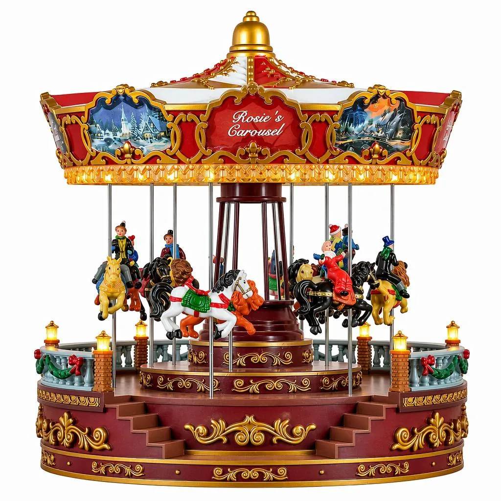 Carosello luminoso, musicale e animato (H31 cm) Wonderland