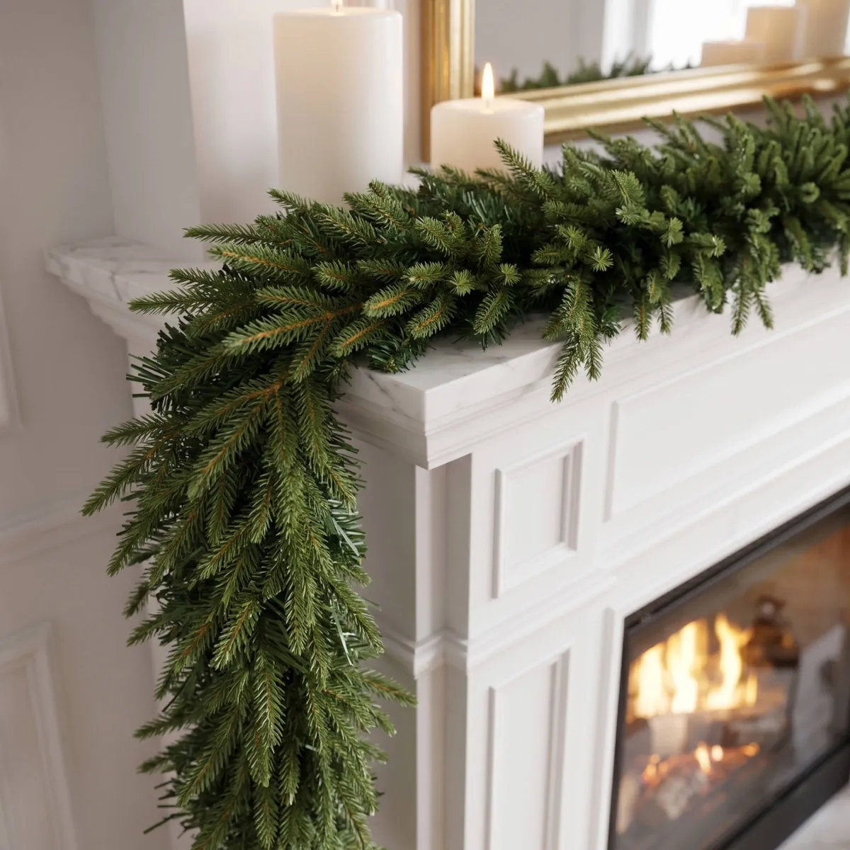 Ghirlanda per albero (180 cm - D25) Lucania Verde abete