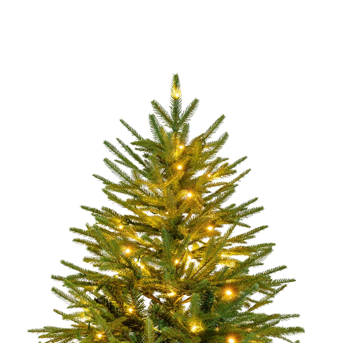 Albero di Natale artificiale luminoso 600 LED (H240 cm) Lucania Verde e bianco caldo