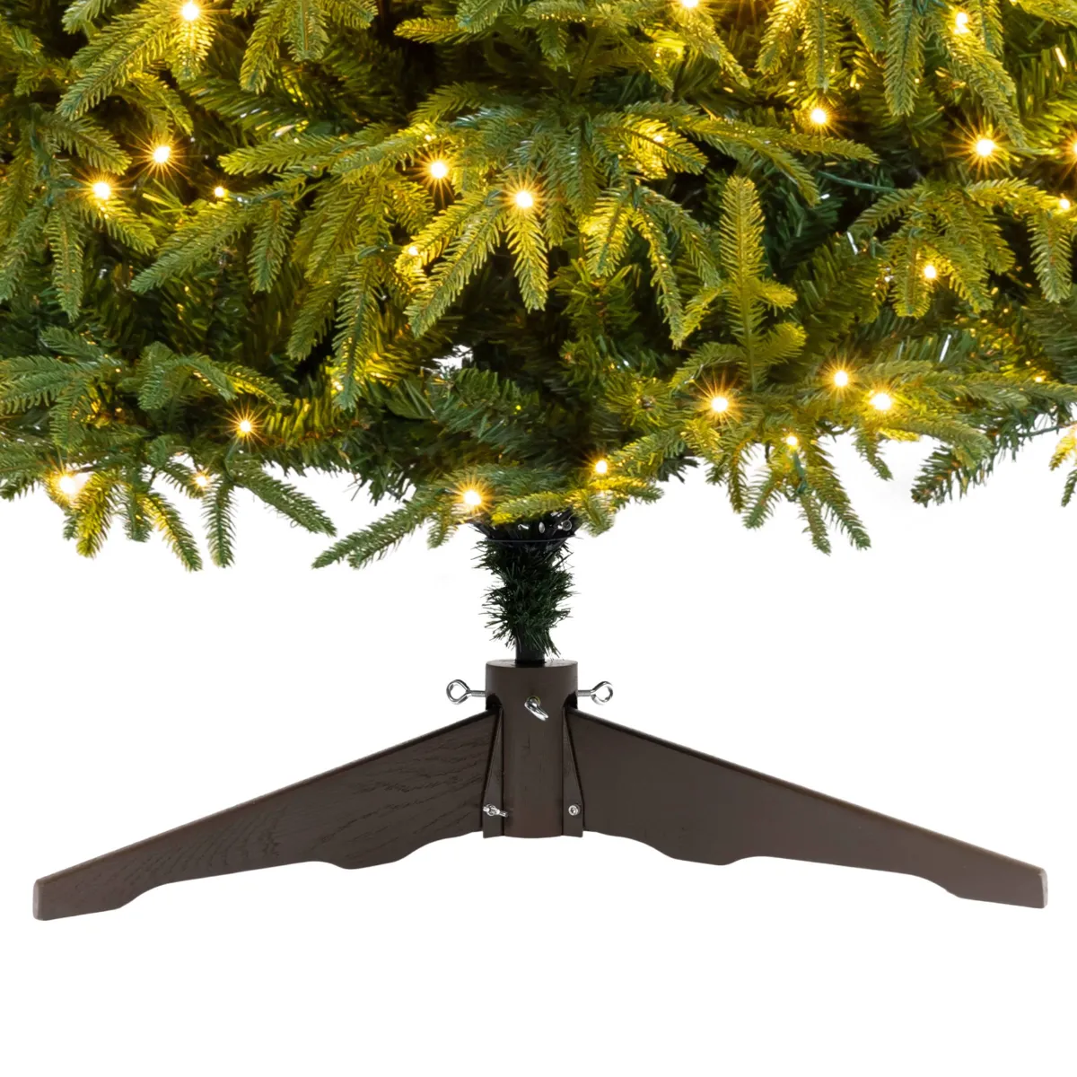 Albero di Natale artificiale luminoso 490 LED (H210 cm) Lucania Verde e bianco caldo