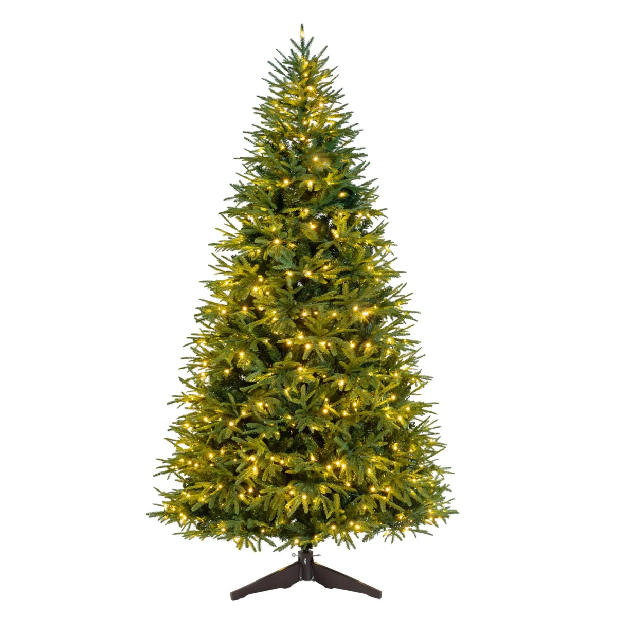 Albero di Natale artificiale luminoso 490 LED (H210 cm) Lucania Verde e bianco caldo