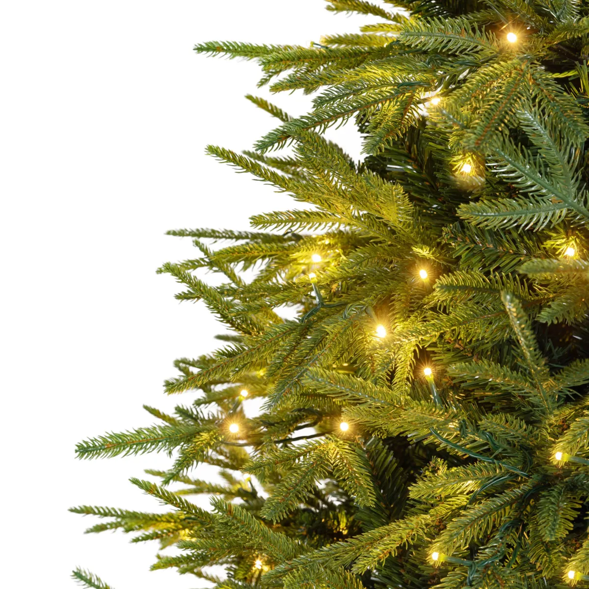 Albero di Natale artificiale luminoso 320 LED (H180 cm) Lucania Verde e bianco caldo