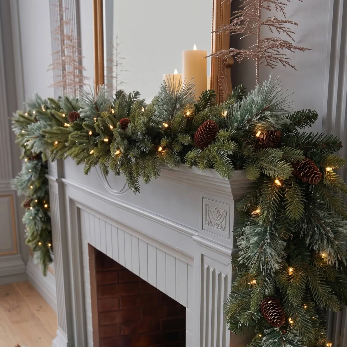 Ghirlanda luminosa per albero (300 cm - D25) Washington Verde e bianco caldo