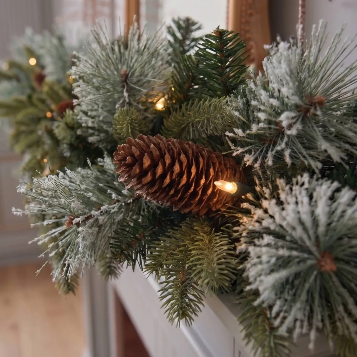 Ghirlanda luminosa per albero (300 cm - D25) Washington Verde e bianco caldo