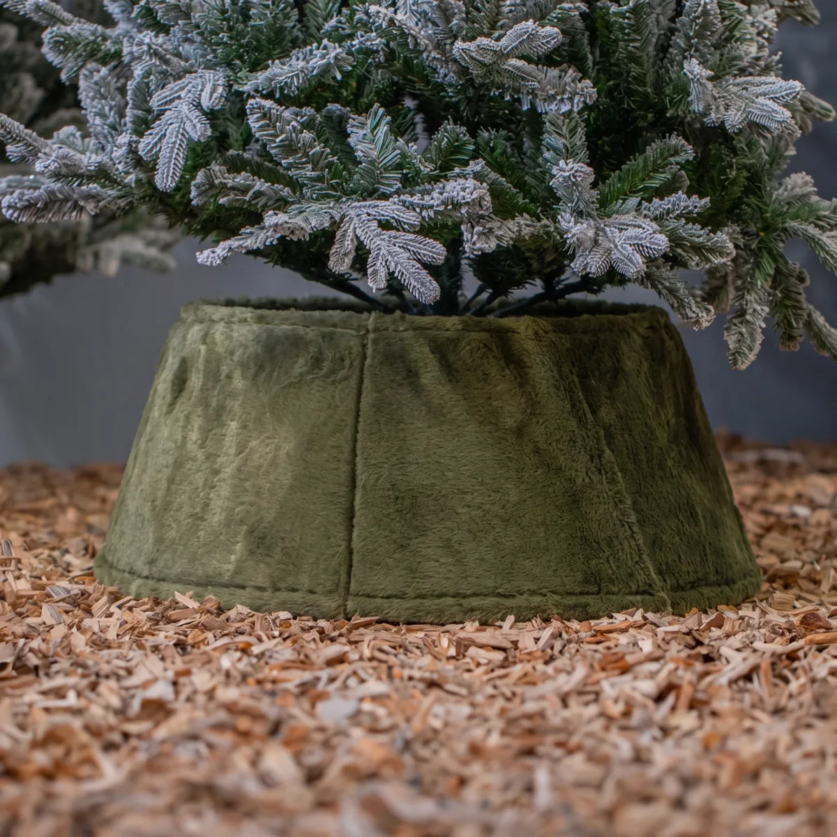 Copribase albero di Natale (D55 cm) Ecopelliccia Verde