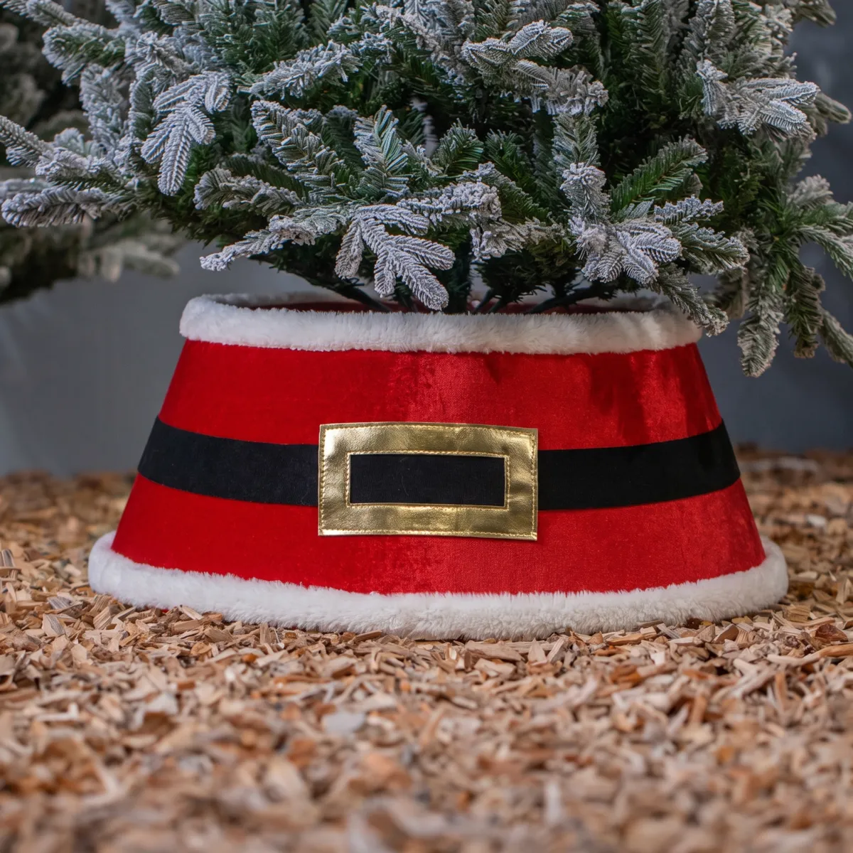 Cache pied de sapin (D60 cm) Ceinture du Père Noël