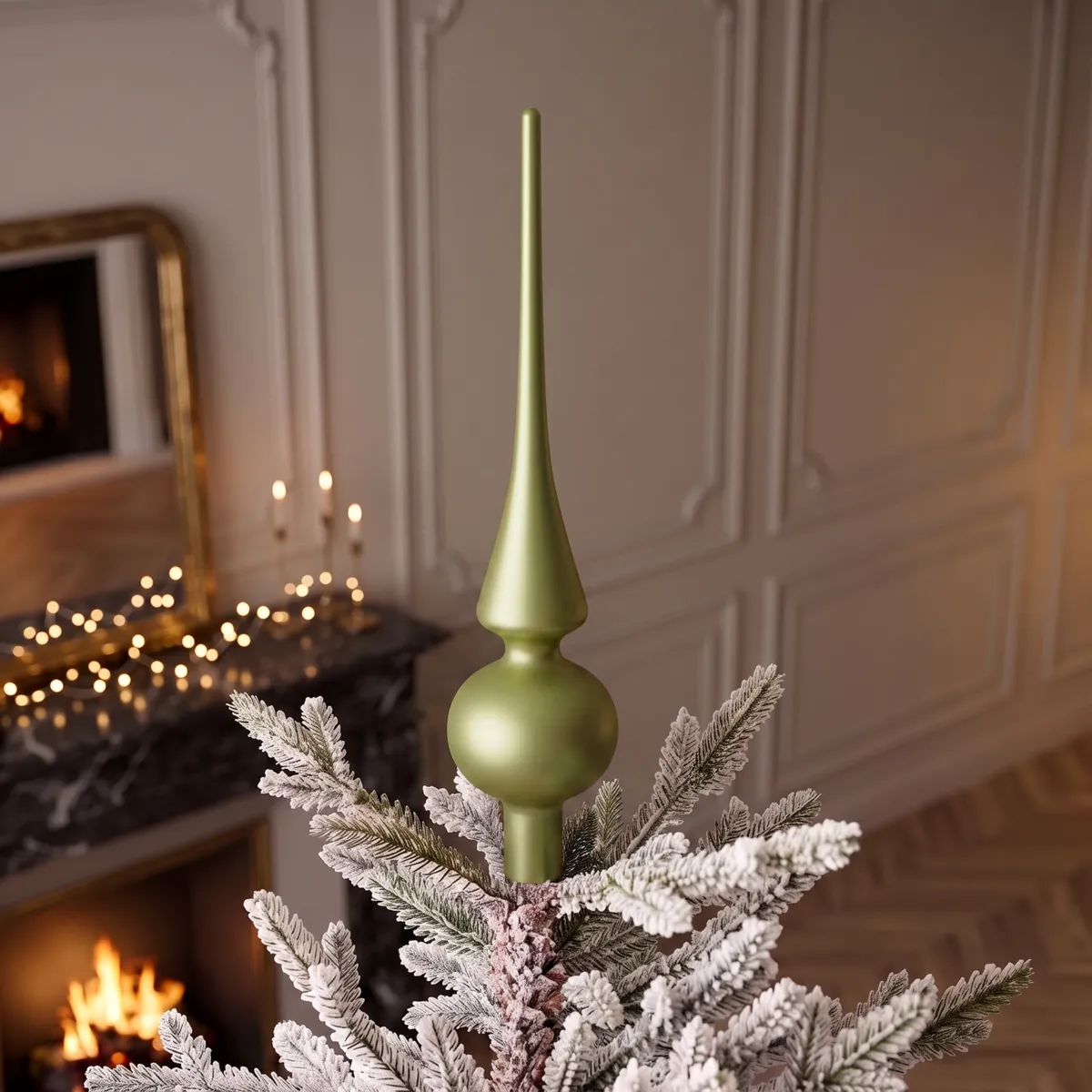 Cimiero per albero di Natale in vetro Boreale Pistacchio