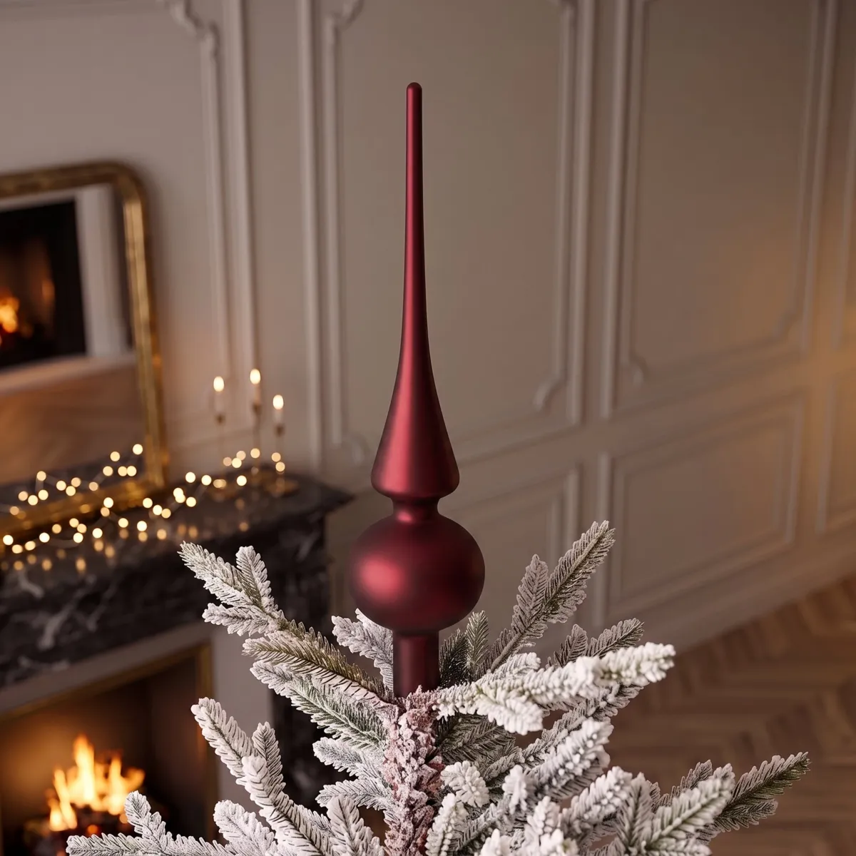 Oggetto principale per albero Boréal in vetro Bordeaux