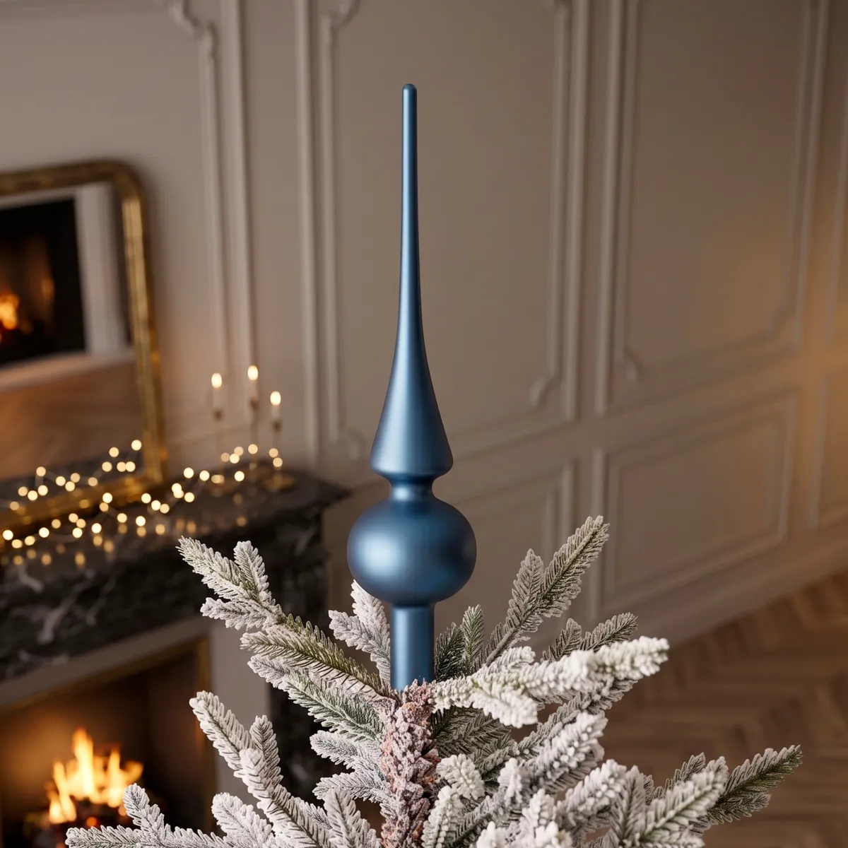 Puntale per albero Boréal Blu notte in vetro