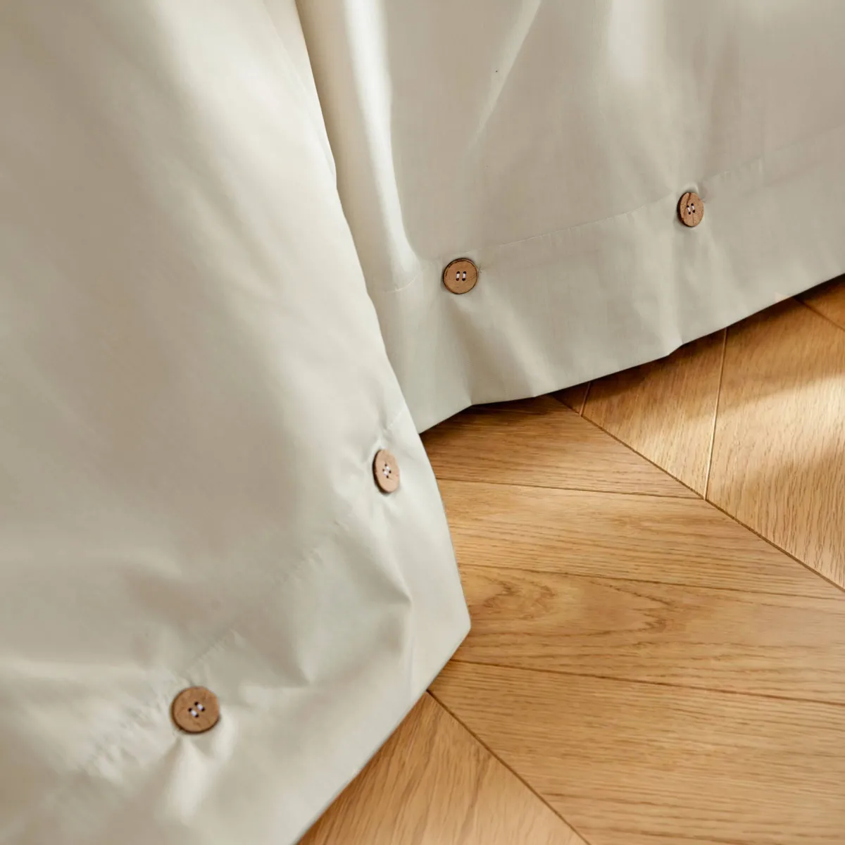 Copripiumino in percalle di cotone (240 x 220 cm) Diane Beige