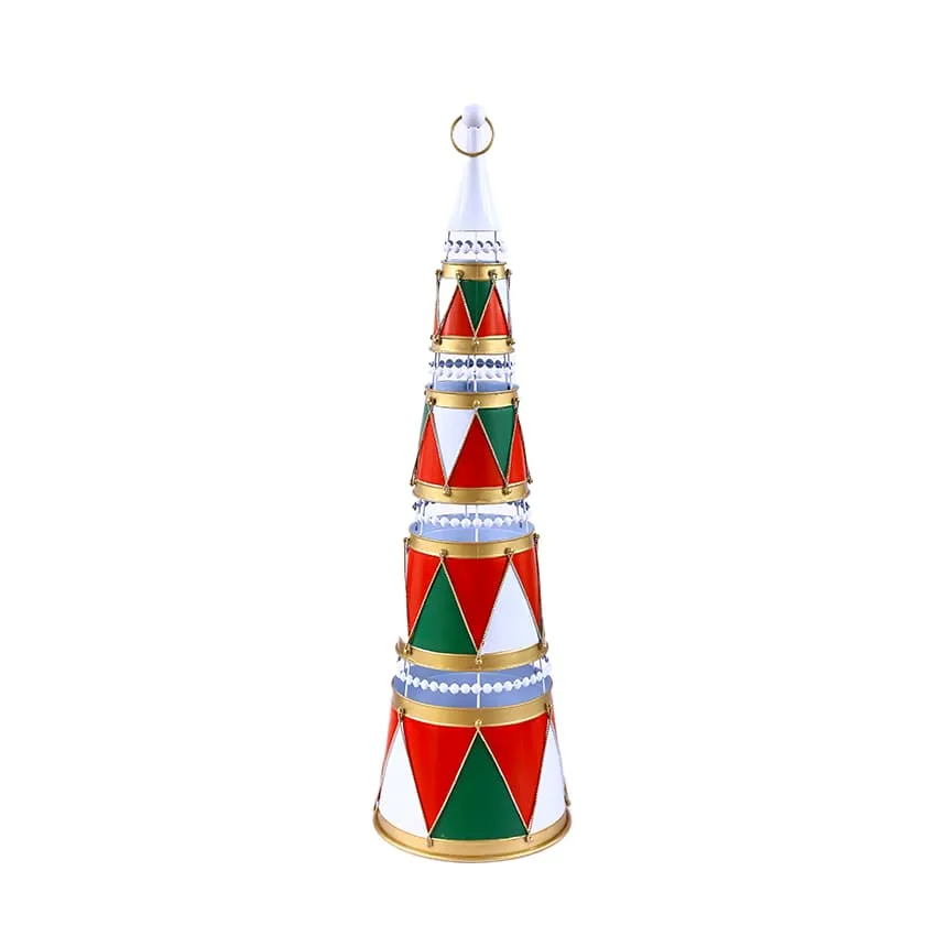 Decorazione da tavolo natalizia in metallo (H121 cm) L'albero degli Arlecchini Multicolore