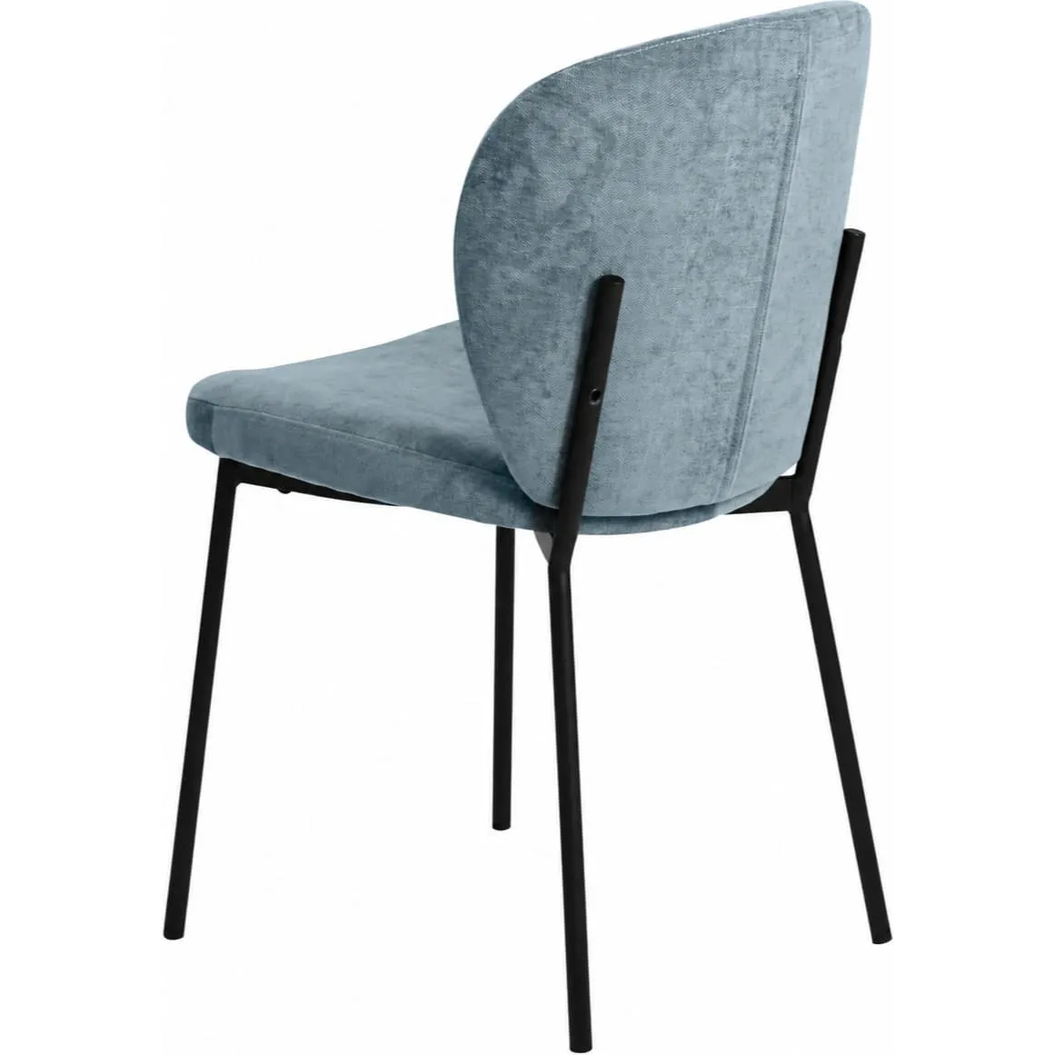 Set di 2 sedie da pranzo in tessuto (seduta 48,5 cm) Isla Blu scuro