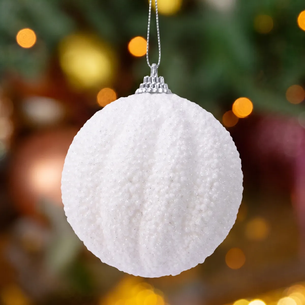 Confezione di 12 palline di Natale (Ø80 mm) Etincelle Bianco 1