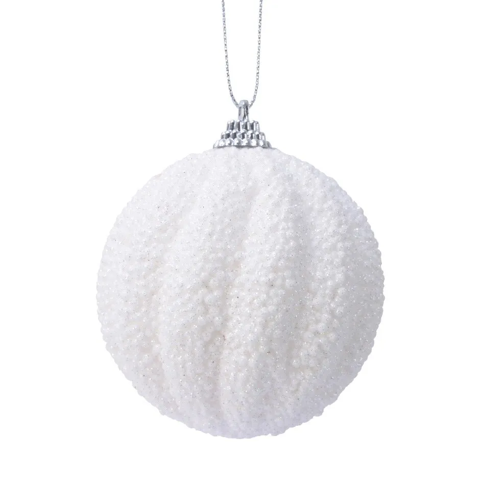 Confezione di 12 palline di Natale (Ø80 mm) Etincelle Bianco