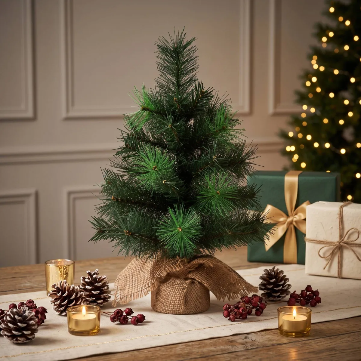 Albero artificiale da tavolo (H45 cm) Edmonton Verde abete