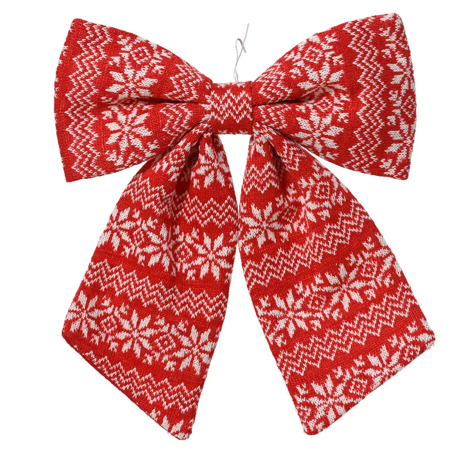Fiocco di Natale (H32 cm) Tradizione Rosso e bianco