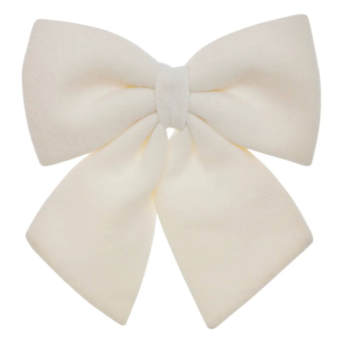 Grande fiocco di Natale in lana (H43 cm) Prestige Bianco