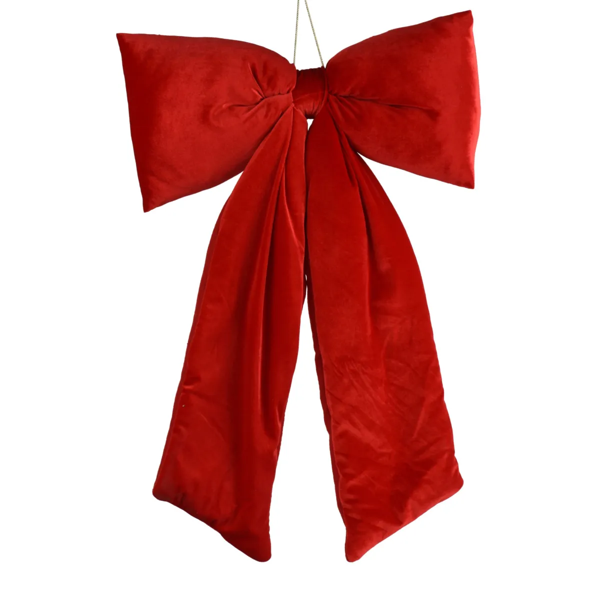 Fiocco natalizio gigante (H80 cm) Velluto chic Rosso
