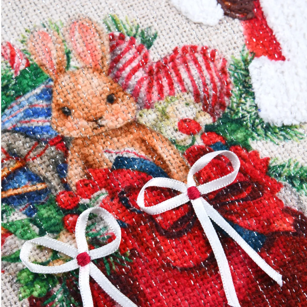 Cuscino di Natale rettangolare cotone (40 x 60 cm) Babbo Natale Rosso