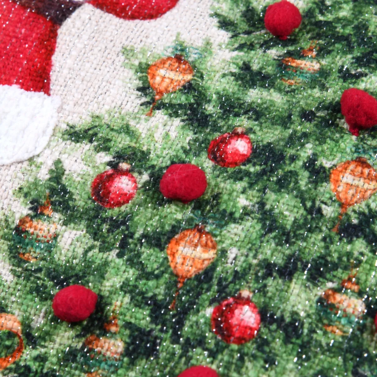 Cuscino di Natale rettangolare cotone (40 x 60 cm) Babbo Natale Rosso