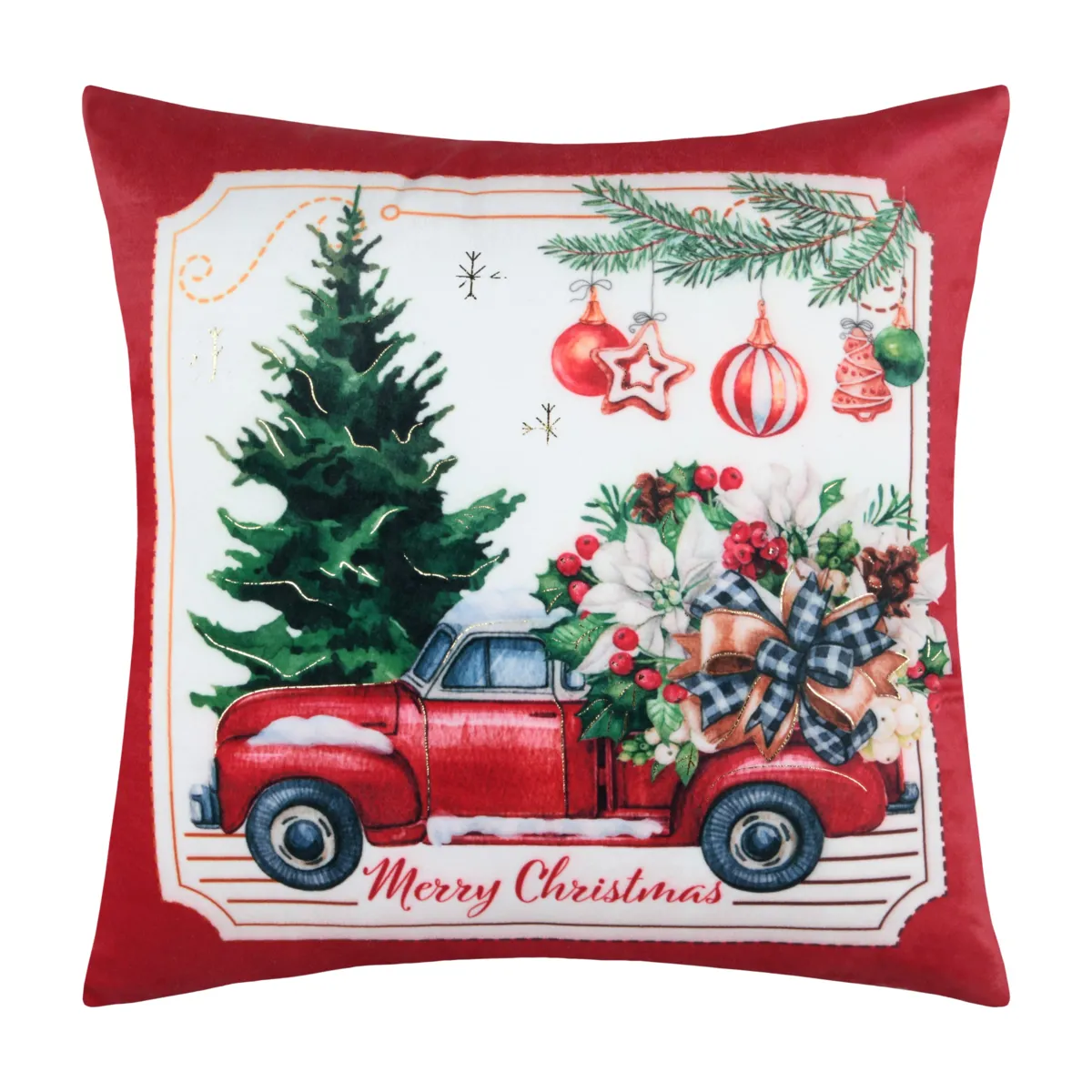 Cuscino di Natale quadrato (45 x 45 cm) Christmas Ecru