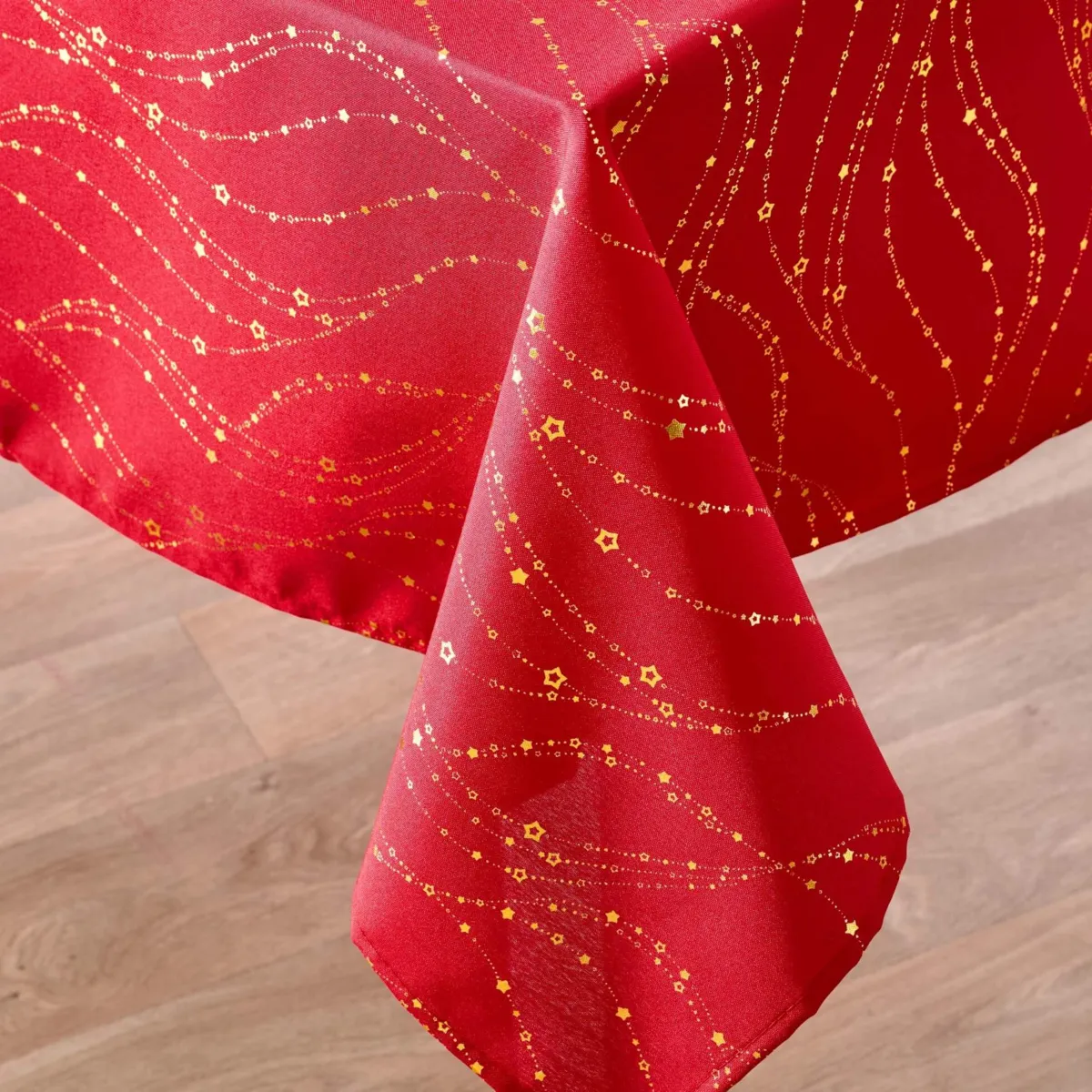 Tovaglia rettangolare effetto anti macchia (150 x 240 cm) Lumia Rosso e oro