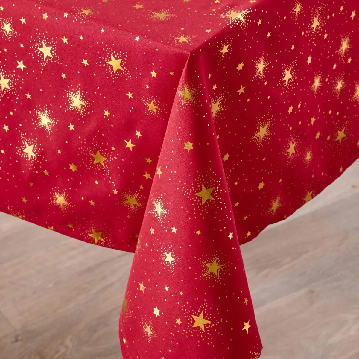 Tovaglia rettangolare anti macchia di Natale (140 x 240 cm) Comete Rosso e oro