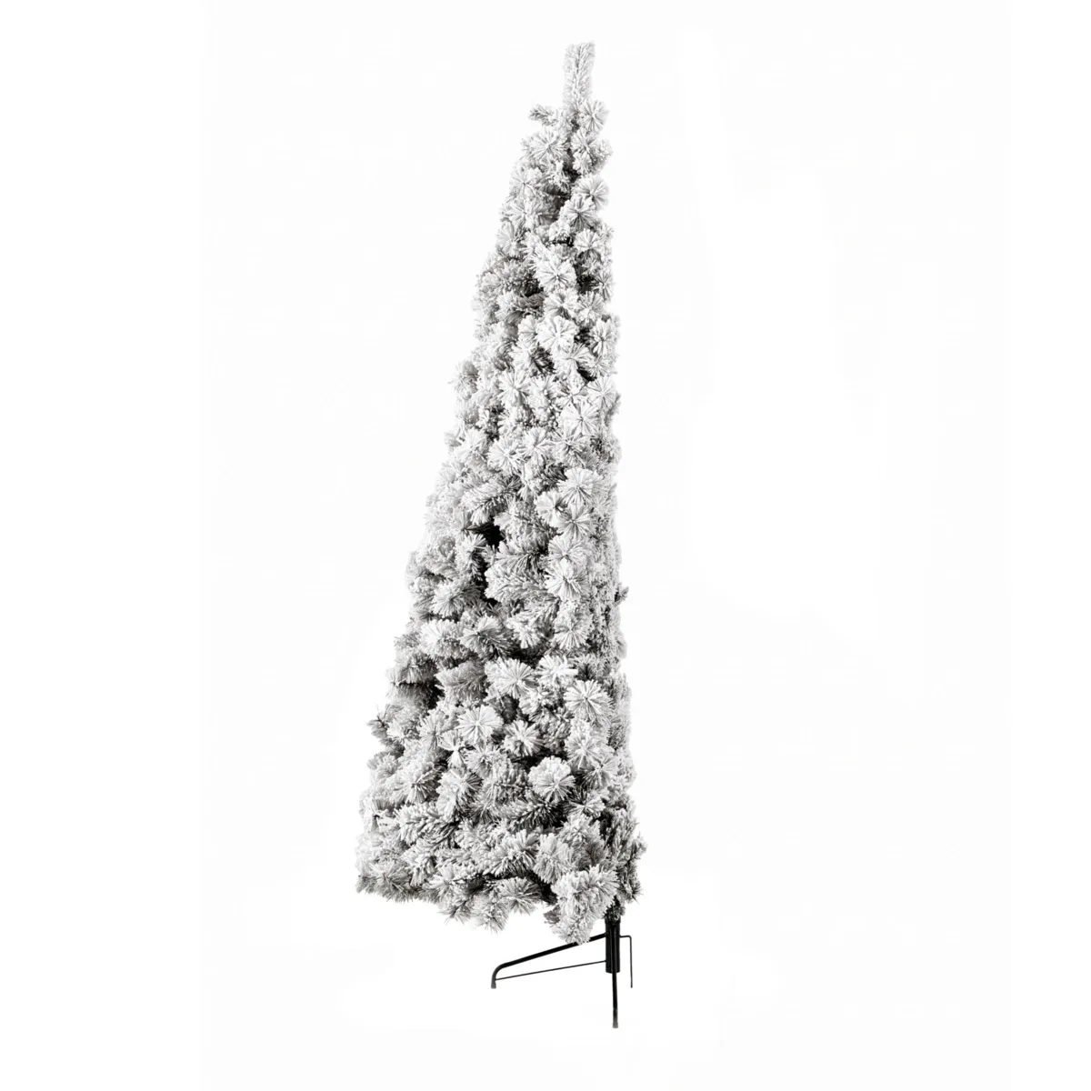 Mezzo albero di Natale artificiale (H210 cm) Edmonton Verde innevato