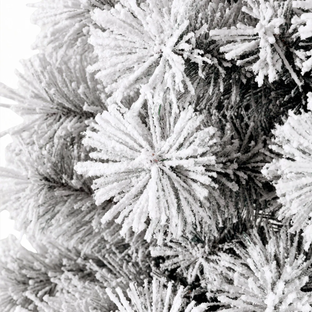 Mezzo albero di Natale artificiale (H240 cm) Edmonton Verde innevato
