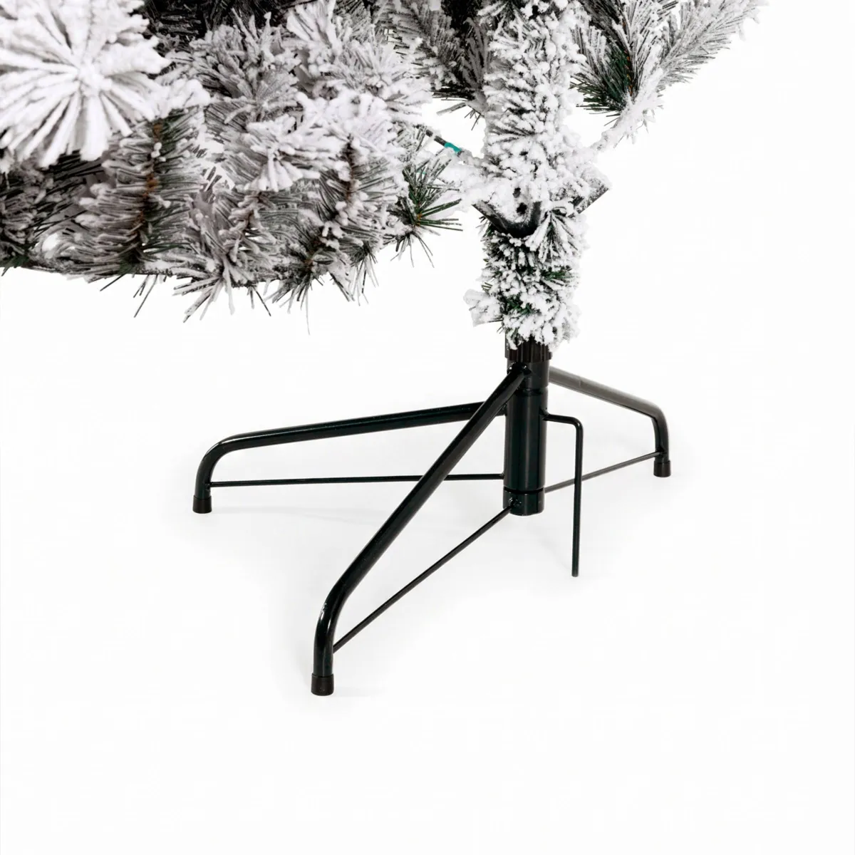 Mezzo albero di Natale artificiale (H240 cm) Edmonton Verde innevato
