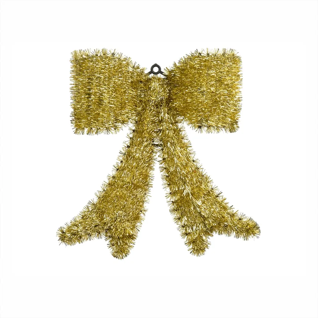 Grande Fiocco addobbi natalizi (H40 cm) Scintillante Oro chiaro