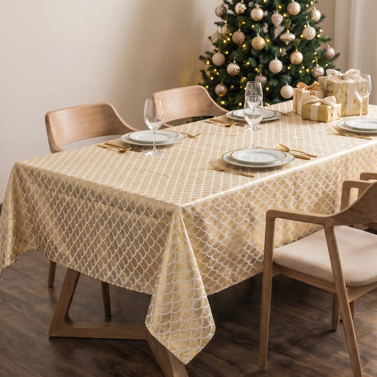 Tovaglia rettangolare (L240 cm) Artdéco Oro