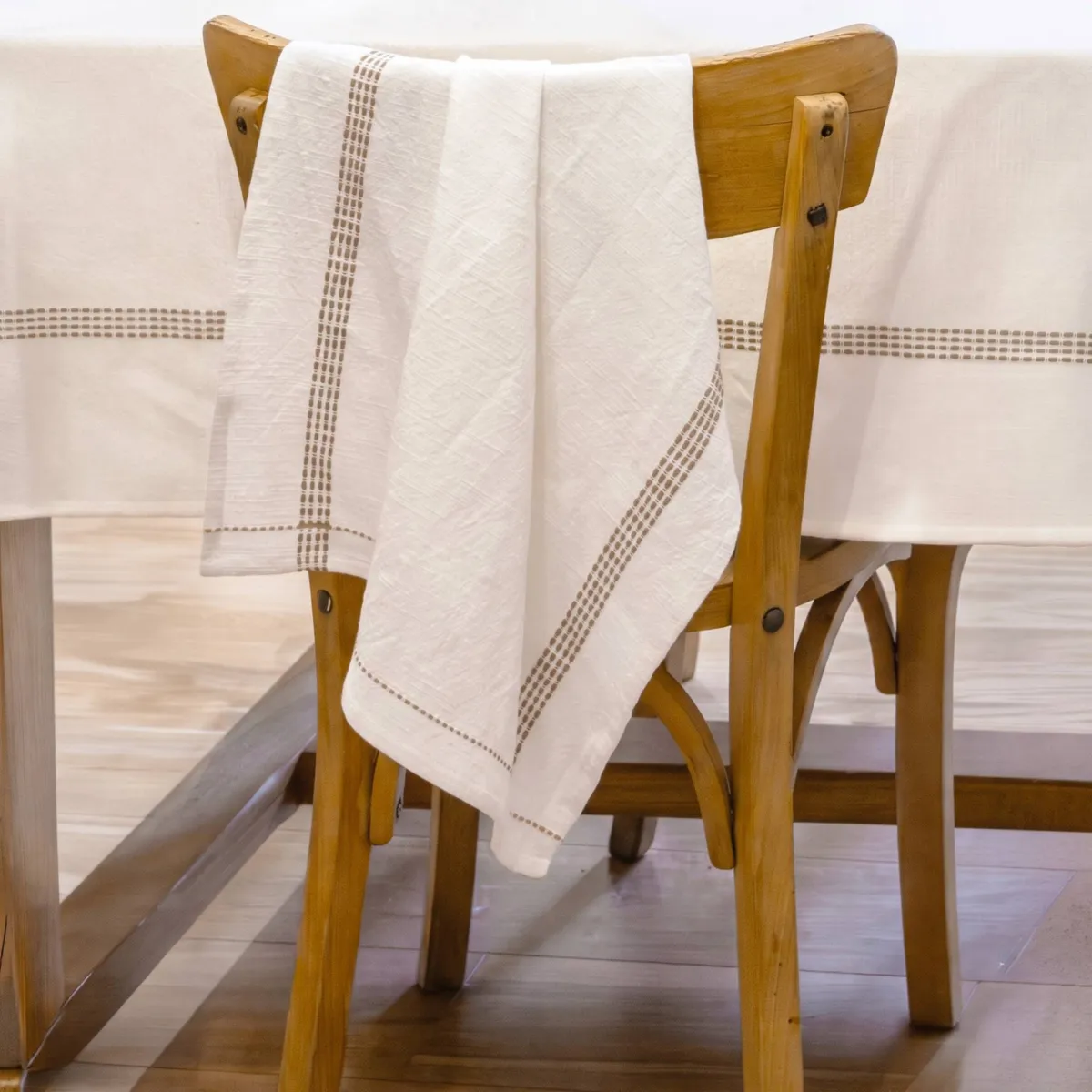 Set di 2 asciugamani in cotone (50 x 70 cm) Lana Corda