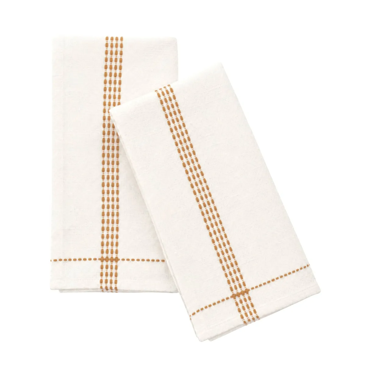 Set di 2 asciugamani in cotone (50 x 70 cm) Lana Giallo ocra