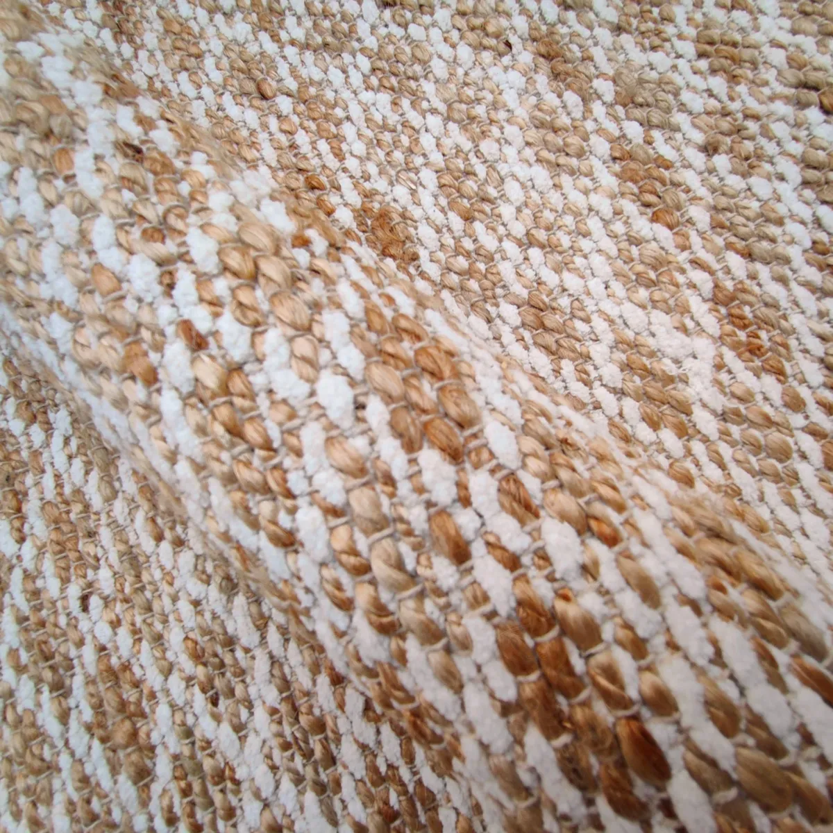 Tappeto rettangolare in juta tessuto a mano per soggiorno (160 x 230 cm) Yuki Marrone