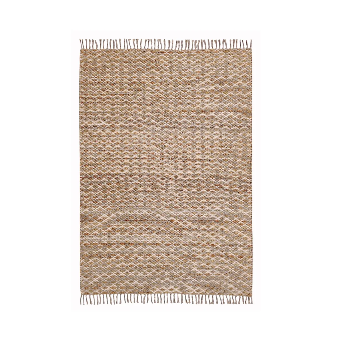 Tappeto rettangolare in juta tessuto a mano per soggiorno (160 x 230 cm) Yuki Marrone
