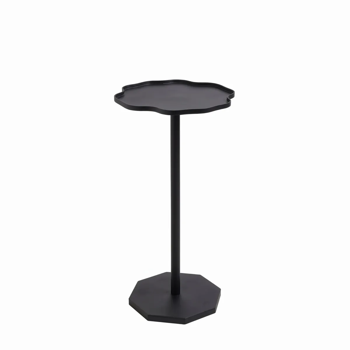 Tavolino d'appoggio in metallo (H55,9 cm) Sola Nero