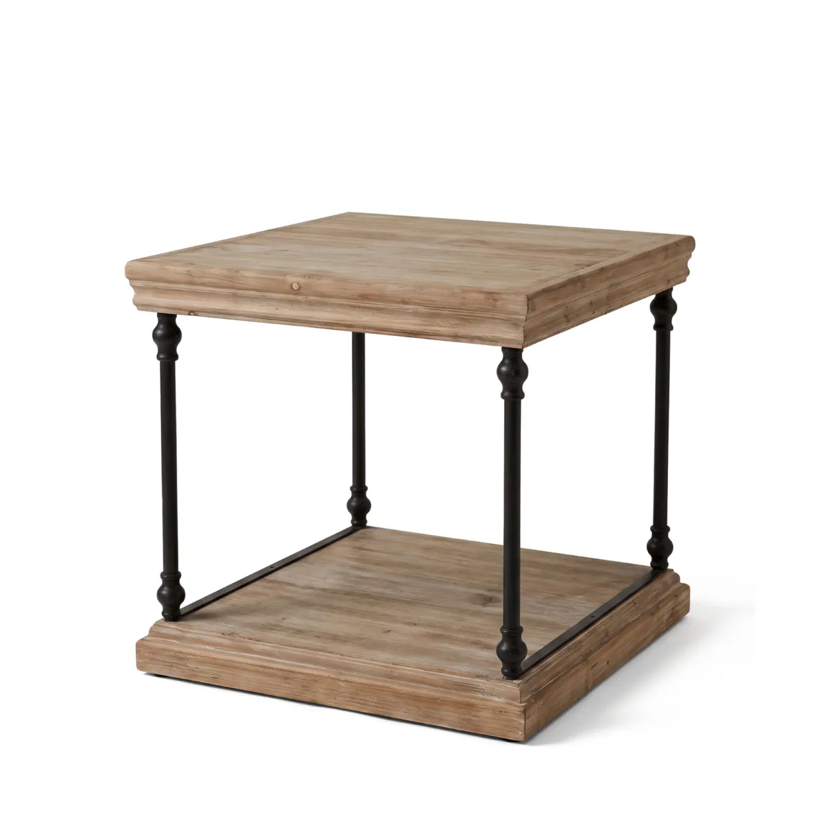 Tavolino in legno e metallo (H61 cm) Otis Naturale