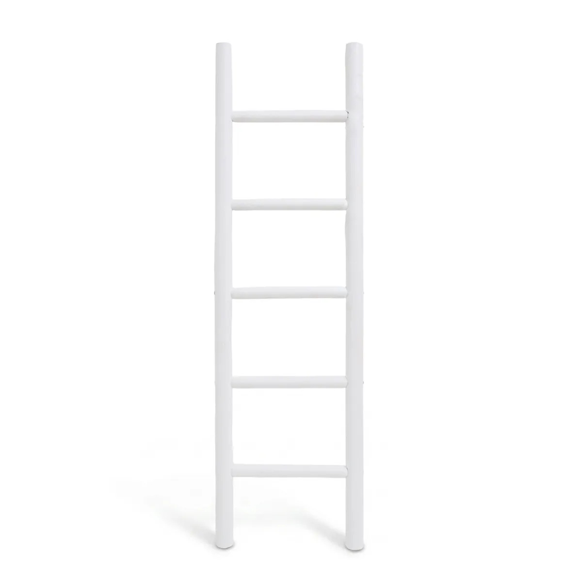 Scala porta asciugamani da parete in legno (H148 cm) Nora Bianca