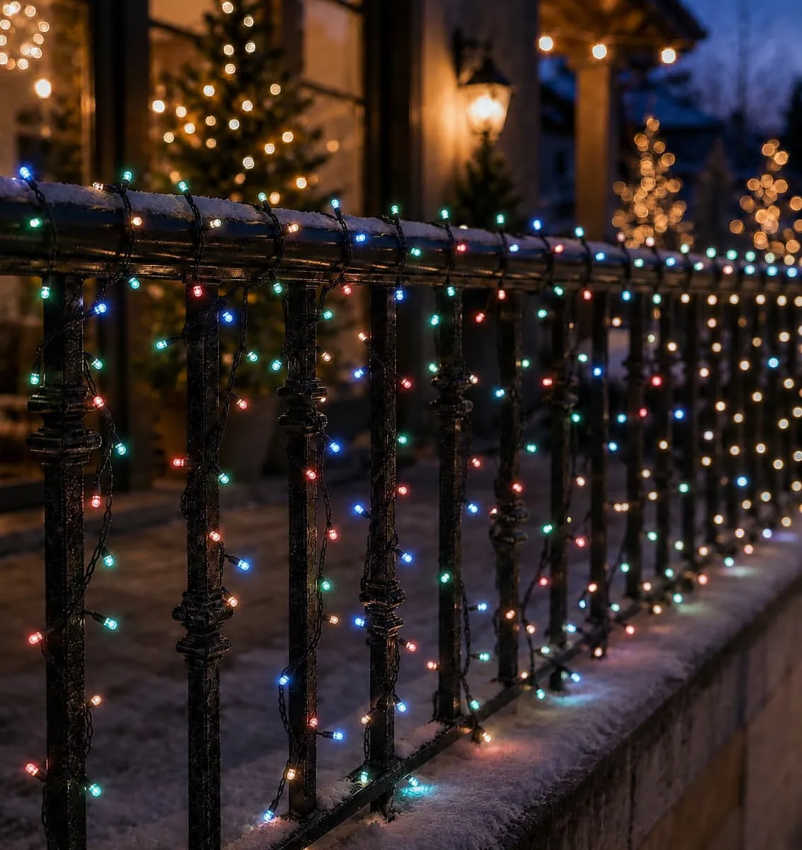 Guirlande lumineuse sans fil USB 4 m 160 LED câble noir Duracharge classic Multicolore