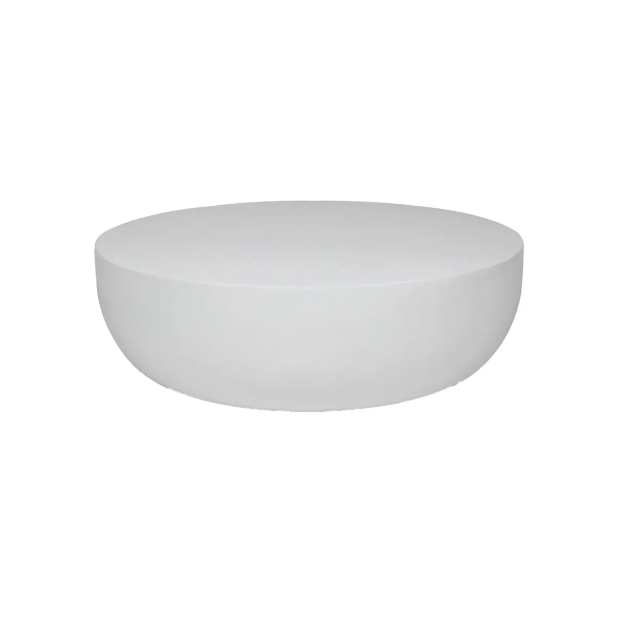Tavolino rotondo in magnesio ossidato (H25 cm) Eclat Bianco